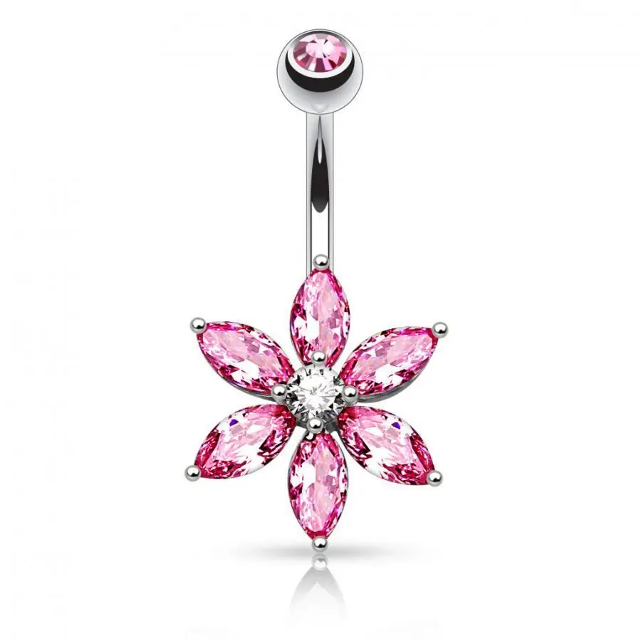 Piercing do pupíku kytička HWNZ0016-PC