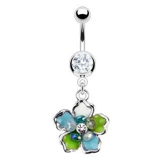 Piercing do pupíku kytička HWNAL11956