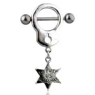Piercing do bradavky se štítem - BR01021