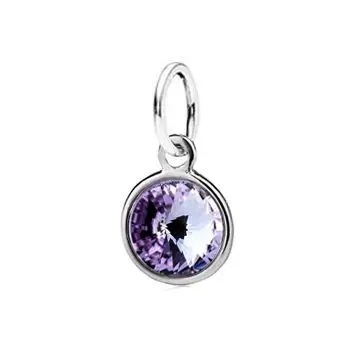 S4U Stříbrný přívěsek s kamenem Crystals from SWAROVSKI, barva: Violet - CS3700-VI