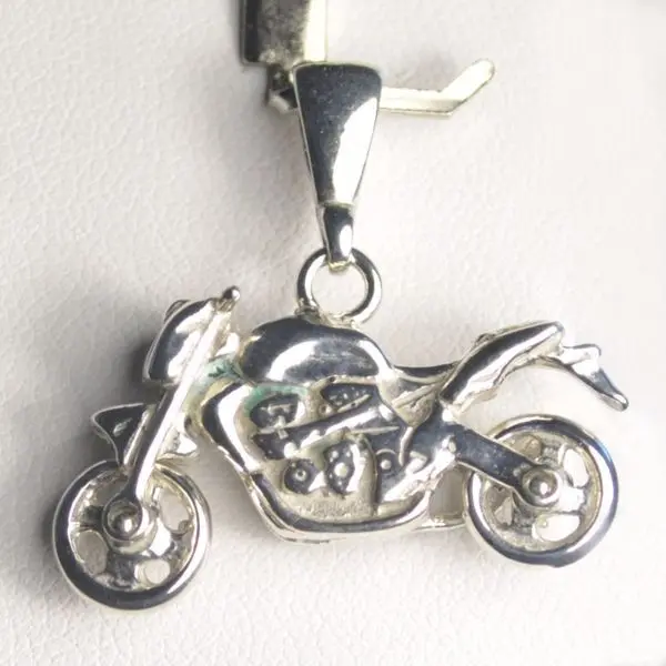 Stříbrný přívěsek motorka terénní - ZB91450