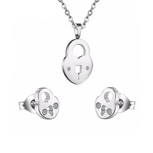 S4U Set šperků z chirurgické oceli, zámečky - SET0012