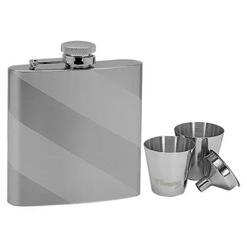 Lucca di Maggio Ocelová kapesní lahev - placatka 180ml + 2 kalíšky 30ml a trychtýřek - 97051