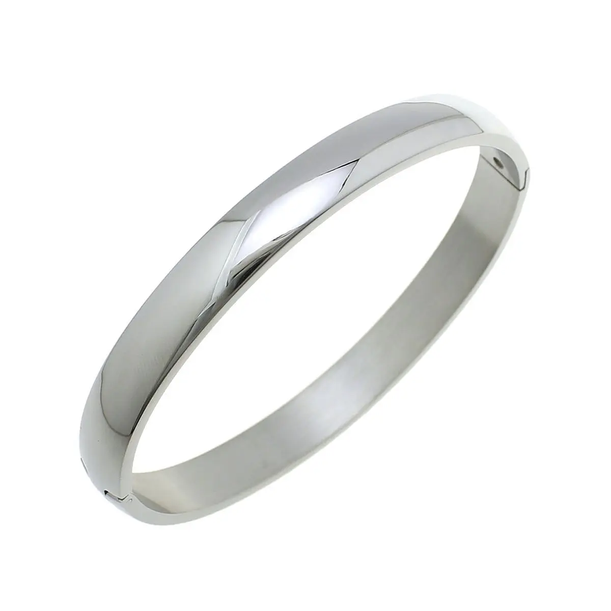 S4U Ocelový náramek kruh otevírací, 56 x 49 mm, šíře 5 mm - OPA1322
