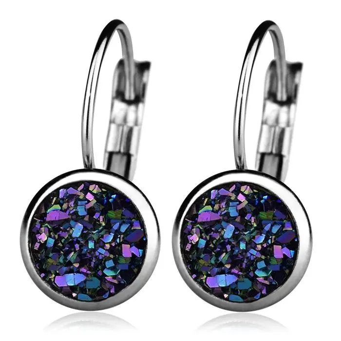 S4U Ocelové náušnice, BLUE AMETHYST - NBA001-BA
