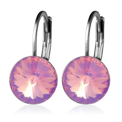 S4U Ocelové náušnice - Opal Pink, 8 mm - NBSS08-OPP