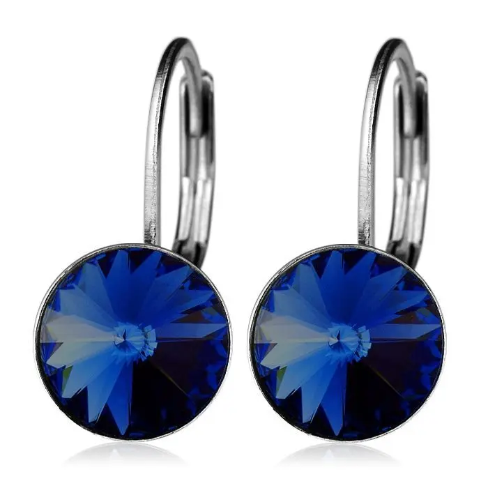 S4U Ocelové náušnice - Montana Blue, 8 mm - NBSS08-MB