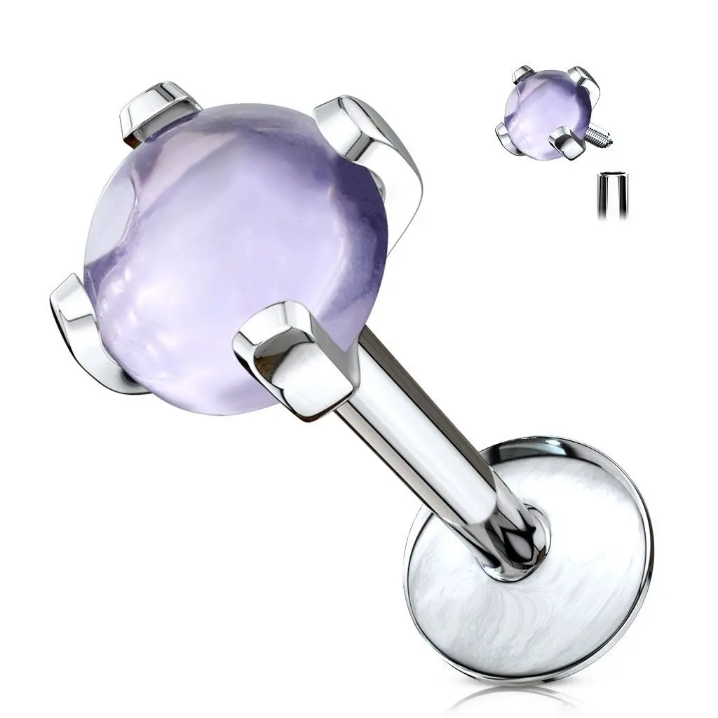 Labreta / piercing do brady, Ametyst - LB0002-AM