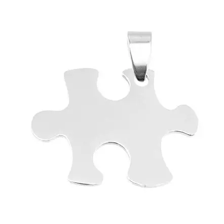 S4U Ocelový přívěsek - destička puzzle pravé - DR1294-P