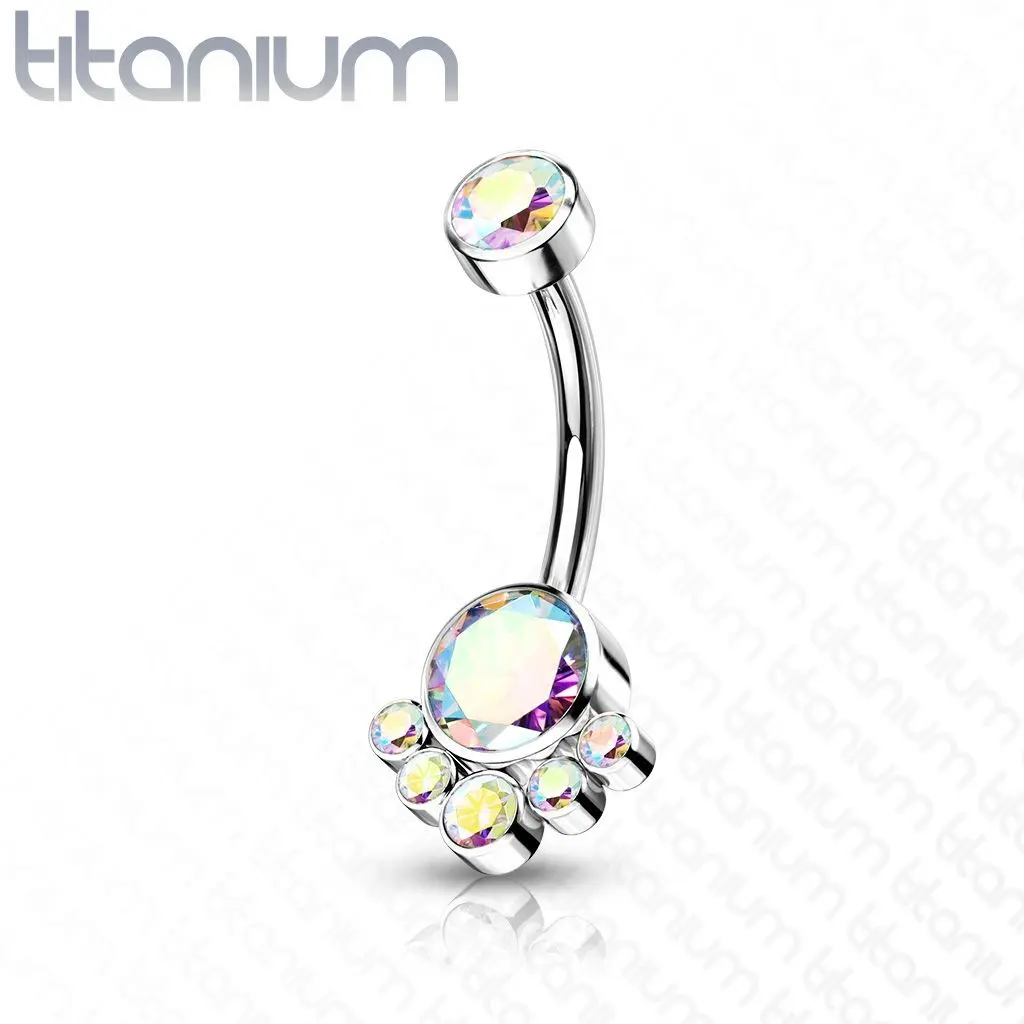 Piercing do pupíku - TITAN (duhová) - TIT1104-AB