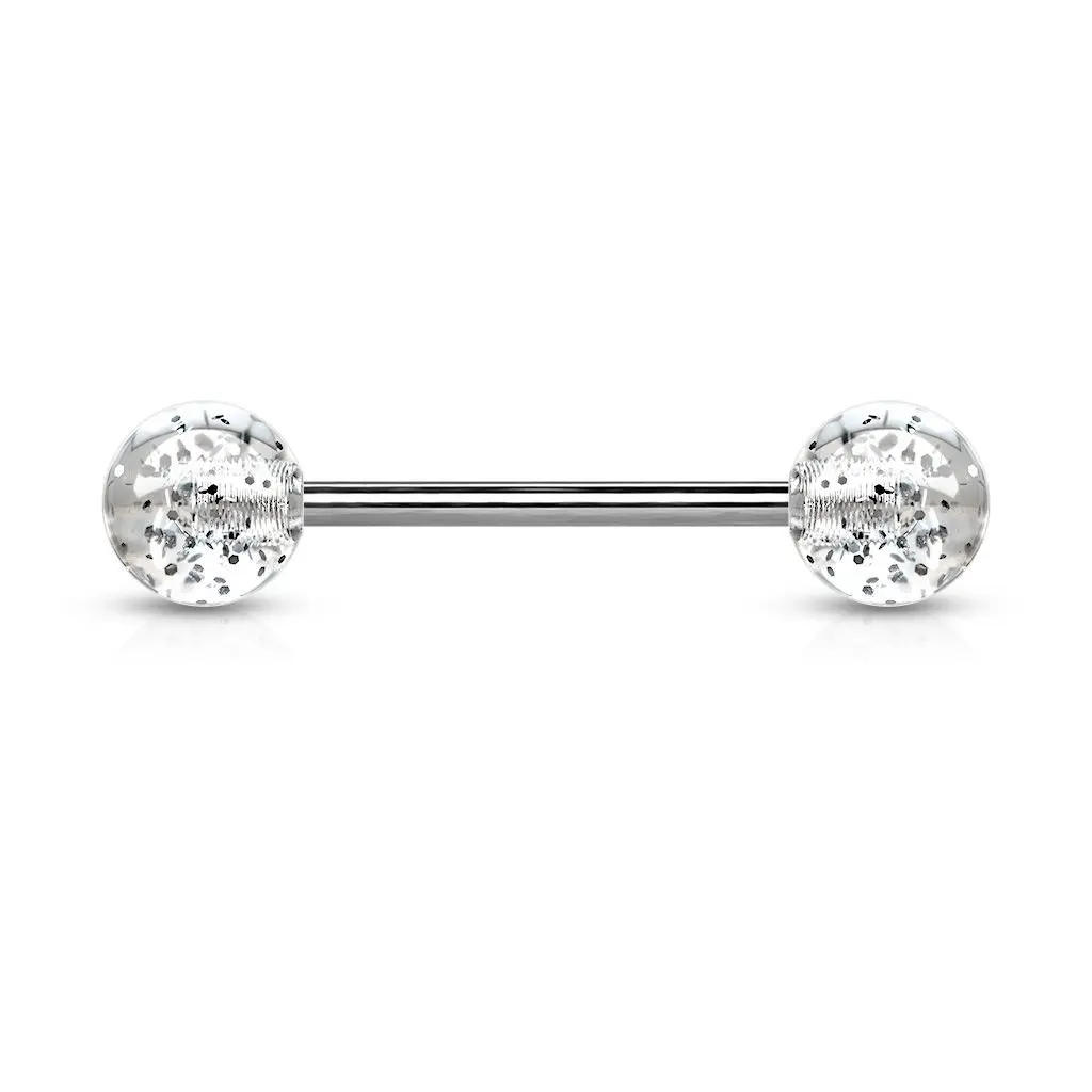 S4U Piercing do jazyka akrylát (čirá) - PJ01148-C