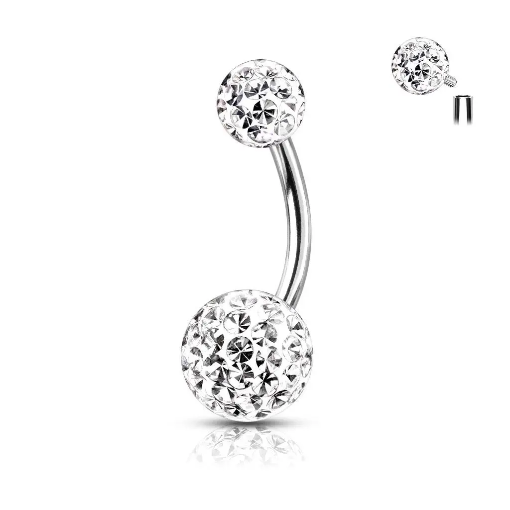 Piercing do pupíku s vnitřním závitem