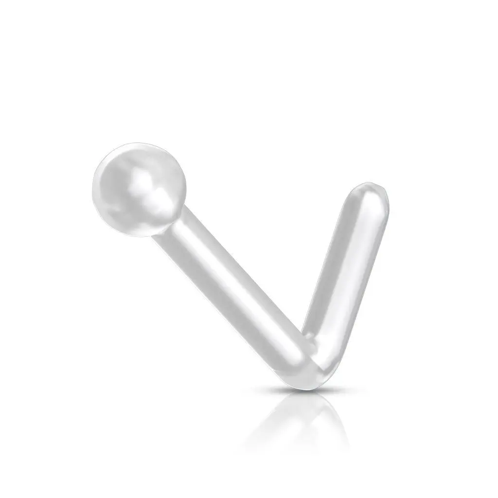Zahnutý piercing do nosu BioFlex - N0147