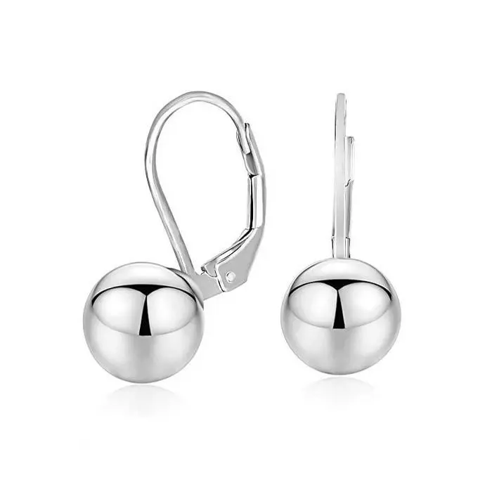 NUBIS Stříbrné náušnice kuličky 8mm - NB-3299-08
