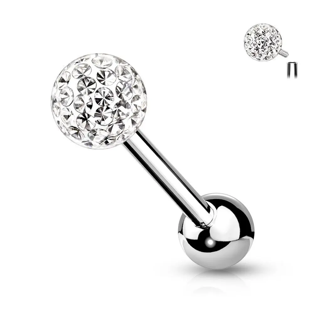 Piercing do jazyka vnitřní závit