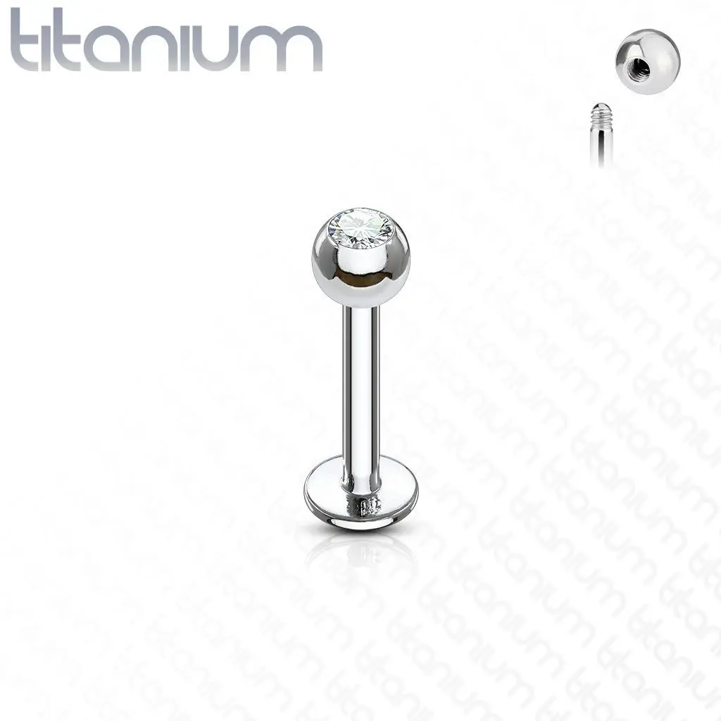 MARRE Labreta kulička s kamínkem TITAN (1,2 x 6 x 3 mm) - TIT1030-12063