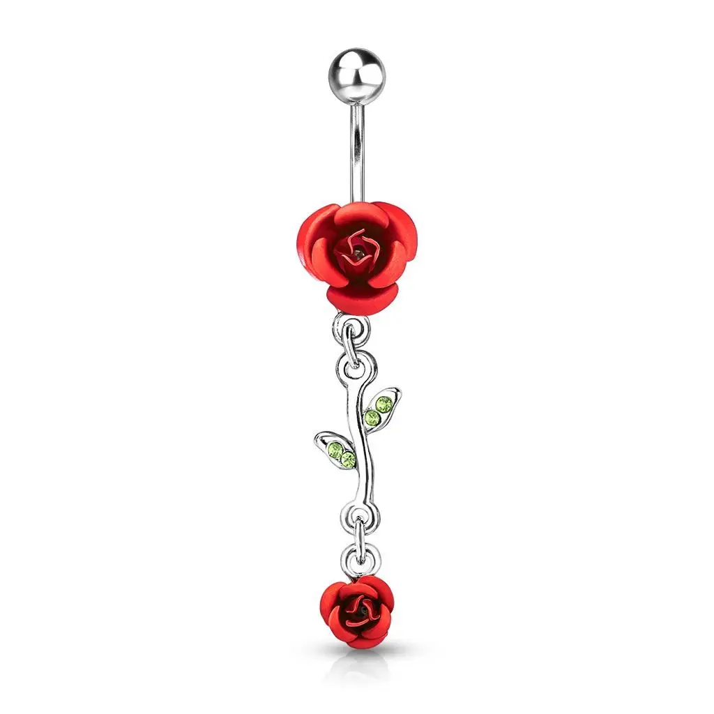 Piercing do pupíku - růžička