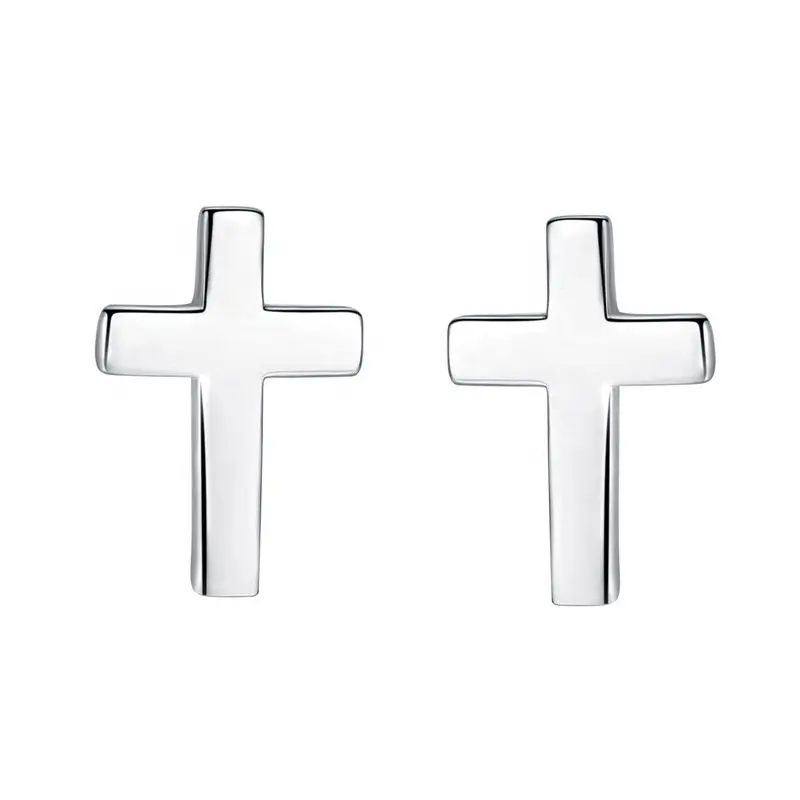 NUBIS Stříbrné náušnice křížky - NB-3406