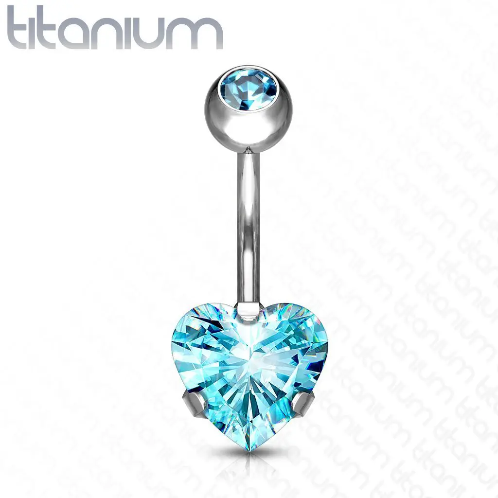 Piercing do pupíku srdce - TITAN