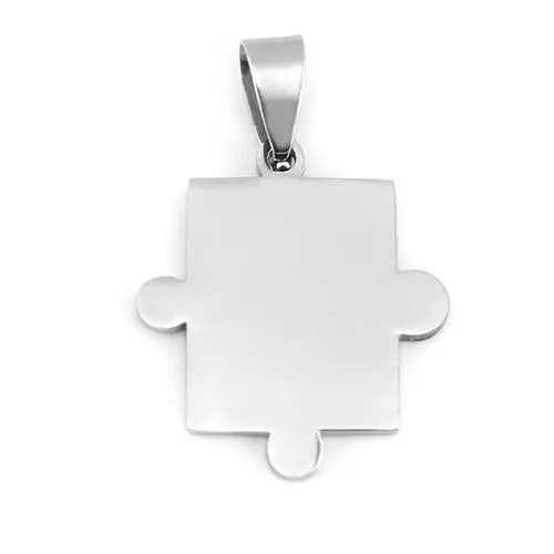 S4U Ocelový přívěsek - destička puzzle pravé - DR1189-P
