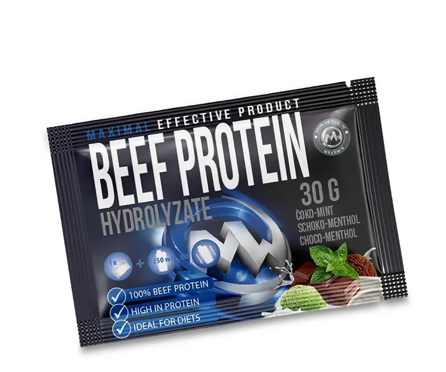 MAXXWIN BEEF PROTEIN HYDROLYZATE čoko - máta 30 g