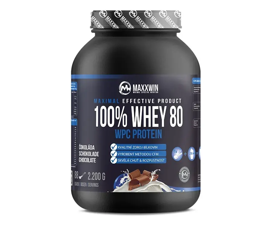 MAXXWIN PROTEIN 100% WHEY 80 čokoláda 2200 g