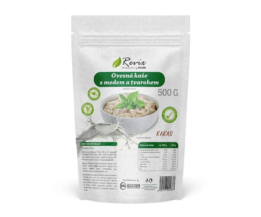 Revix Ovesná kaše s medem a tvarohem 500g