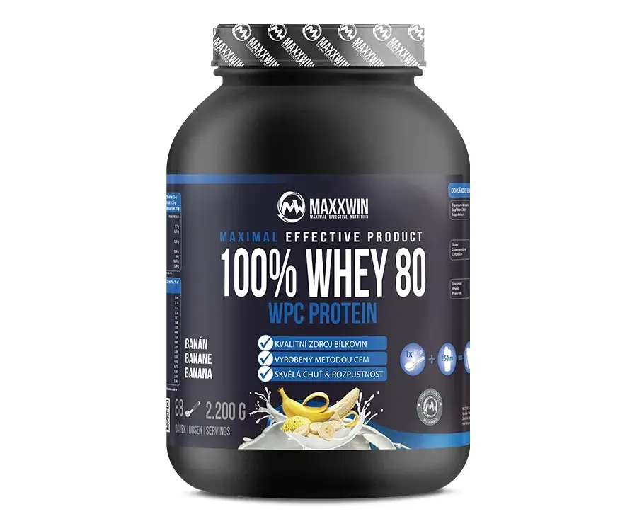 MAXXWIN PROTEIN 100% WHEY 80 banán 2200 g