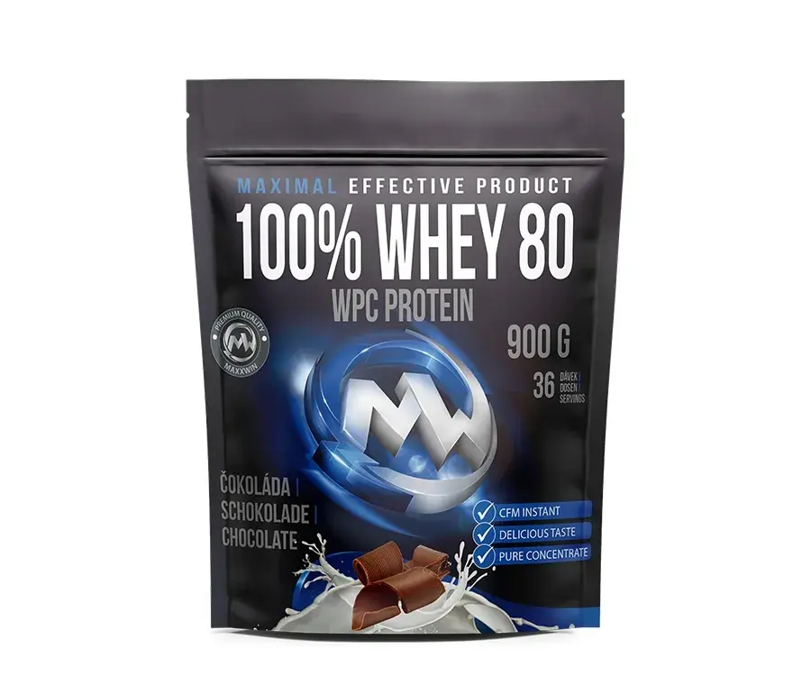 MAXXWIN PROTEIN 100% WHEY 80 čokoláda 900 g