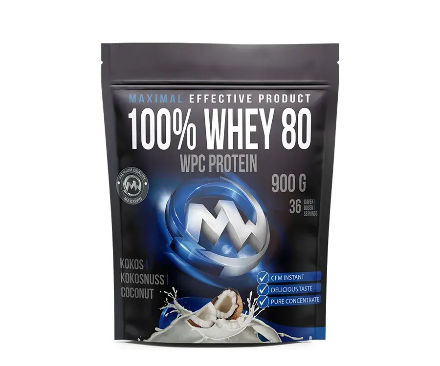 MAXXWIN PROTEIN 100% WHEY 80 kokos 900 g