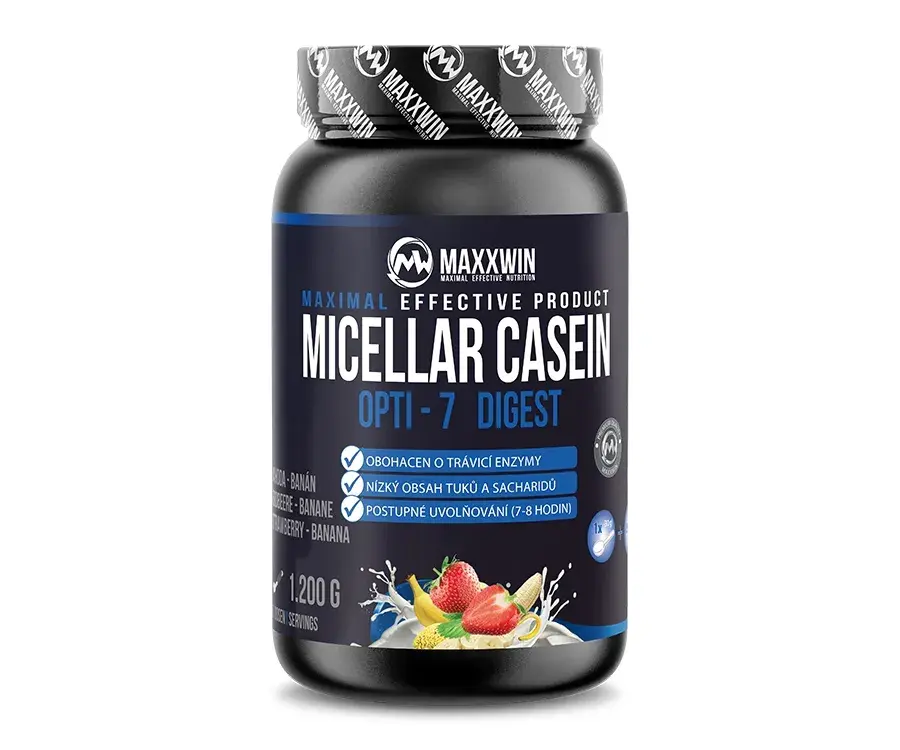 MAXXWIN MICELLAR CASEIN OPTI-7-DIGEST jahoda - banán 1200 g