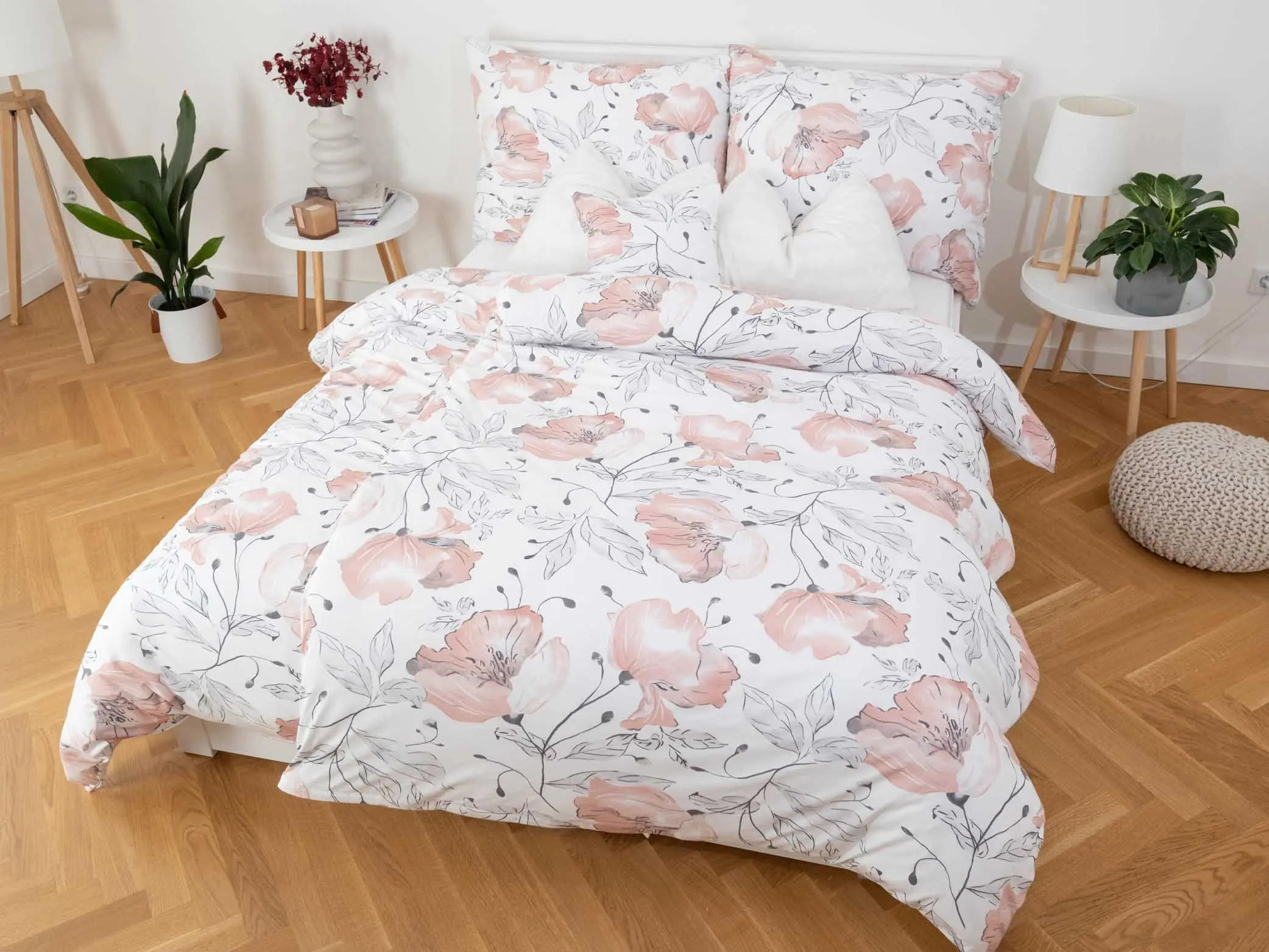 MKLuzkoviny.cz Francouzské povlečení Mako jersey – Elodie - 220 × 200 cm - 70 x 90 cm