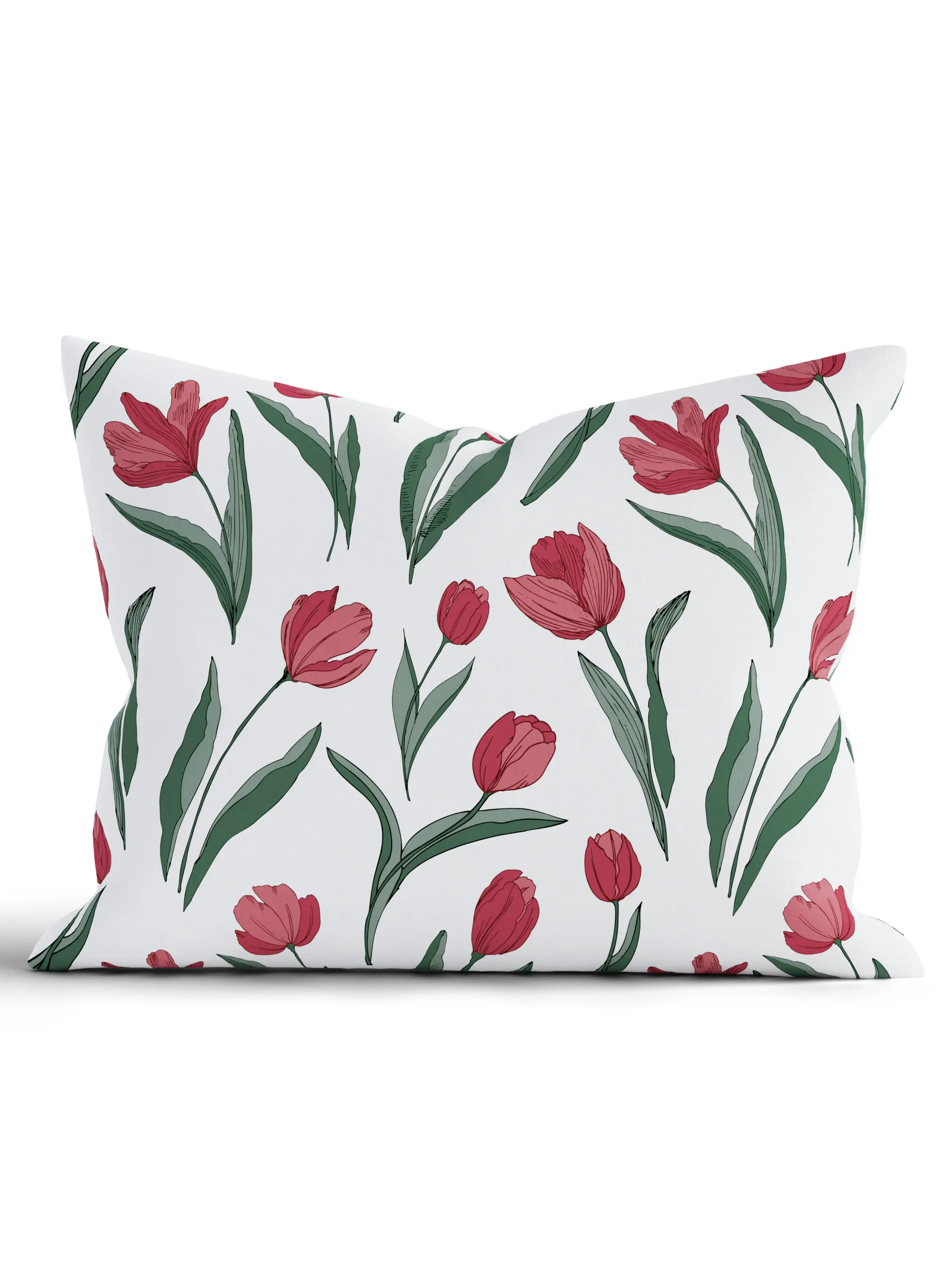 MKLuzkoviny.cz Bavlněný povlak na polštář Renforcé 70 x 90 cm - Tulipány