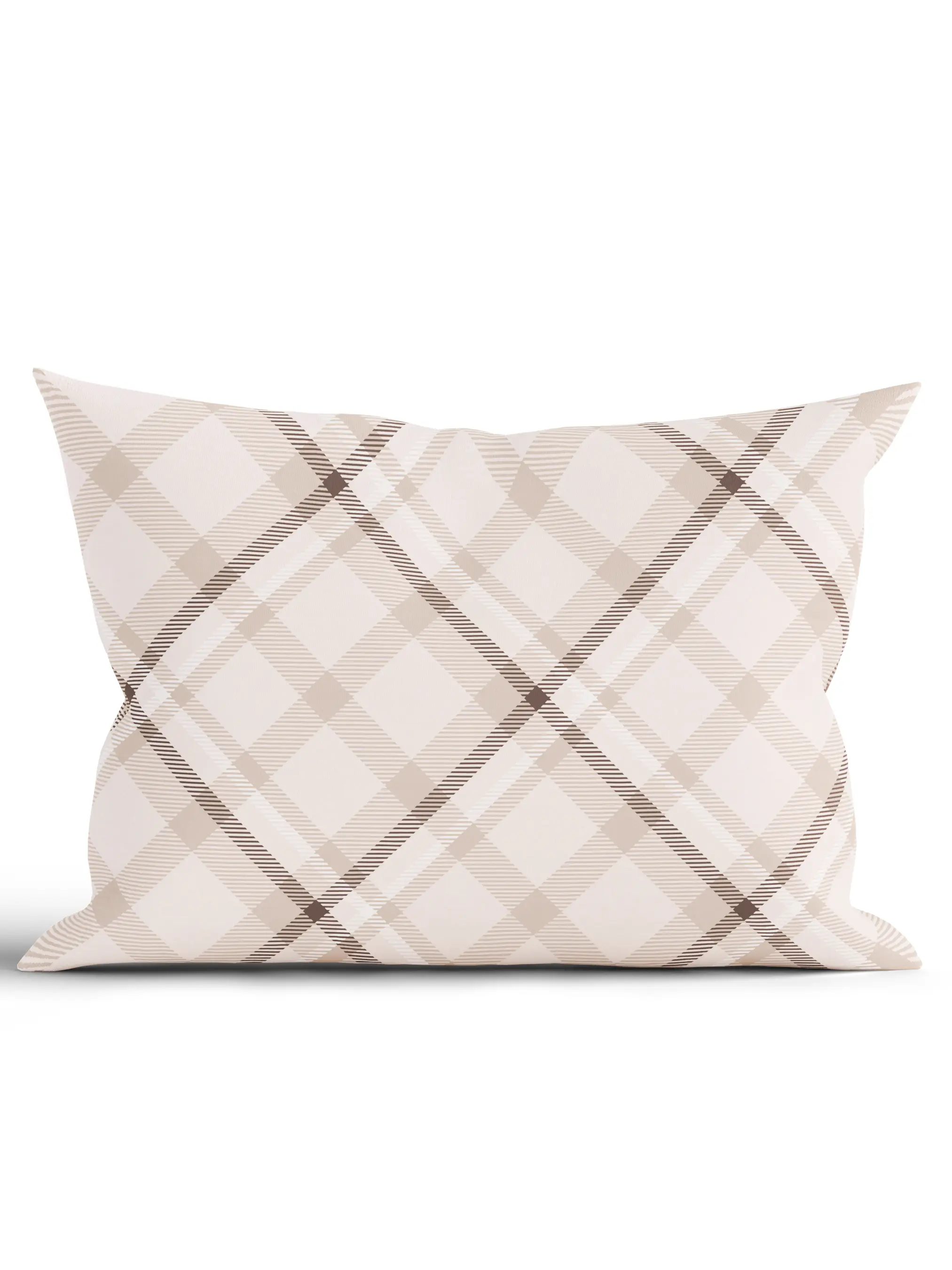 MKLuzkoviny.cz Bavlněný povlak na polštář Renforcé 50 x 70 cm - Káro krémové