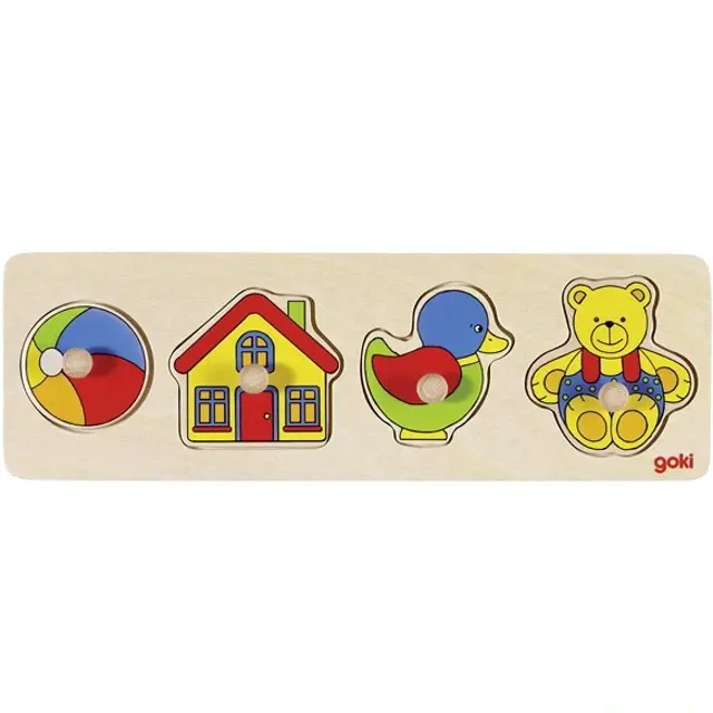Puzzle pro nejmenší - Úchyt, Hračky, 4ks (Goki)