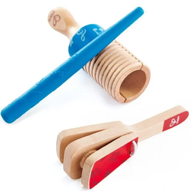 Hudba - Muzikální set, 2 perkusní nástroje (Hape)