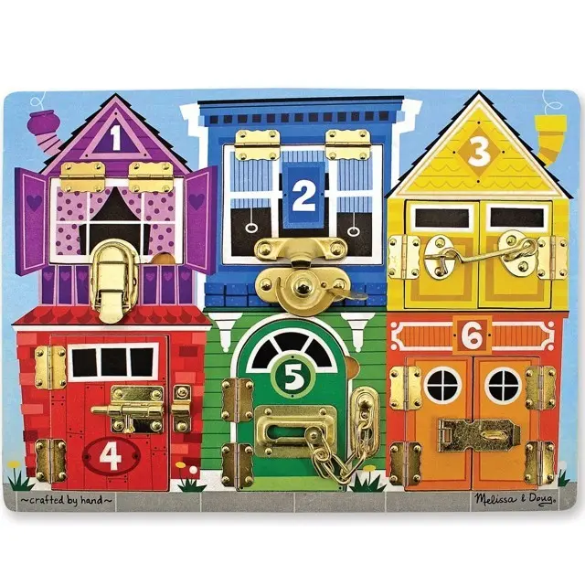 Puzzle motorické - Se zámky A3, Barvy a počítání (M&D)