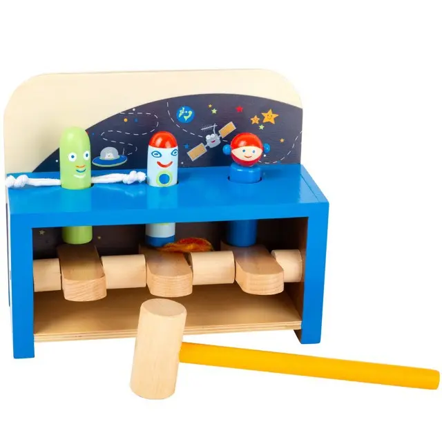Zatloukačka - Rakety vyskakovací Space dřevěná (Small foot)