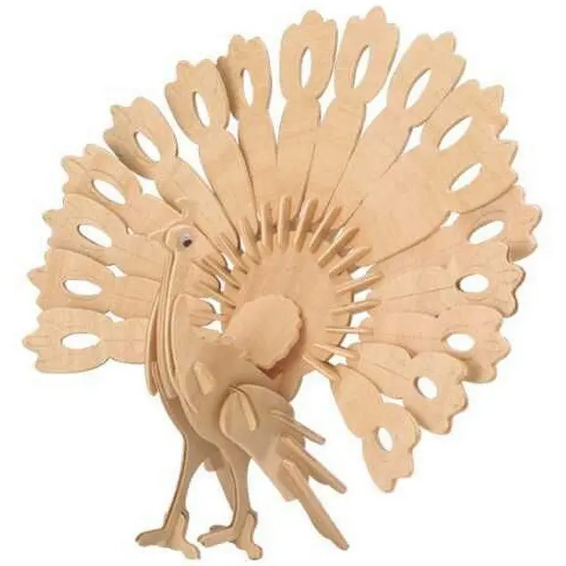 3D Puzzle přírodní - Páv