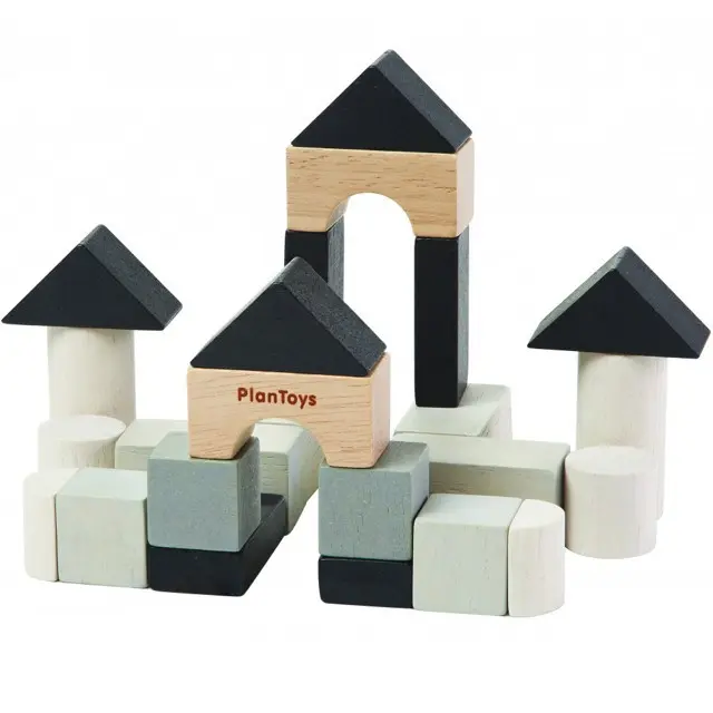 Kostky - Barevné, Mini-stavební set, 24ks (Plantoys)