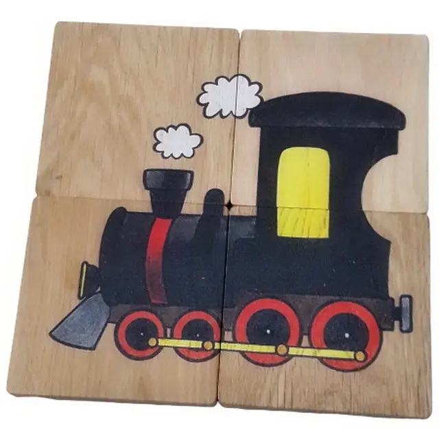 Puzzle pro nejmenší - Maxi, Mašinka a sněhulák, 4ks