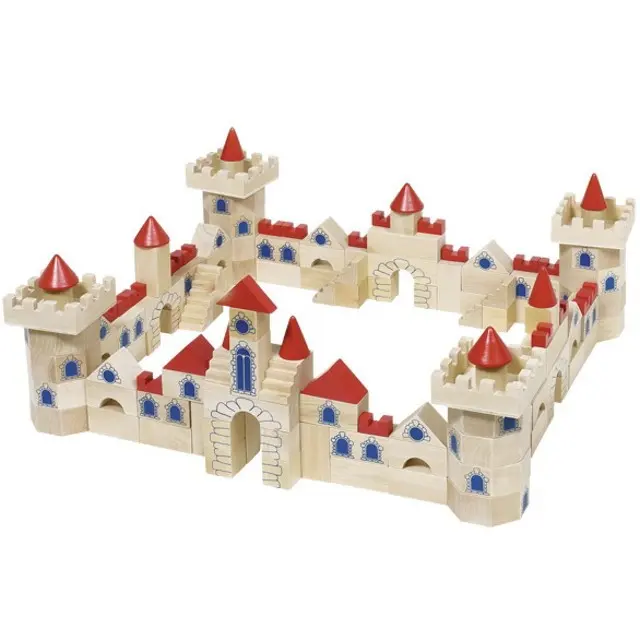 Kostky - Stavebnice dřevěná, Zámek, 145ks (Goki)