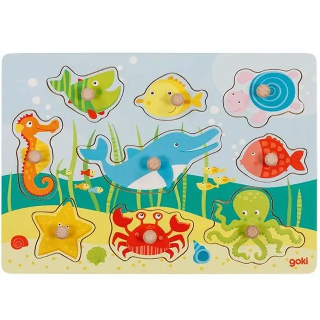 Puzzle vkládací - Podmořský svět II, 9ks (Goki)