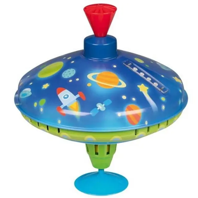 Plechová hračka - Káča 18,5cm, LED vesmír (Goki)
