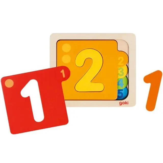 Puzzle vícevrstvé - Čísla, 5 vrstev (Goki)