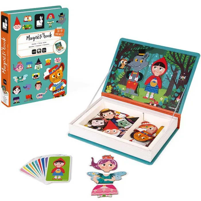 Puzzle magnetické - Kniha, Pohádky (Janod)
