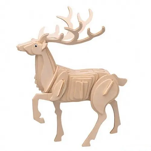 3D Puzzle přírodní - Jelen