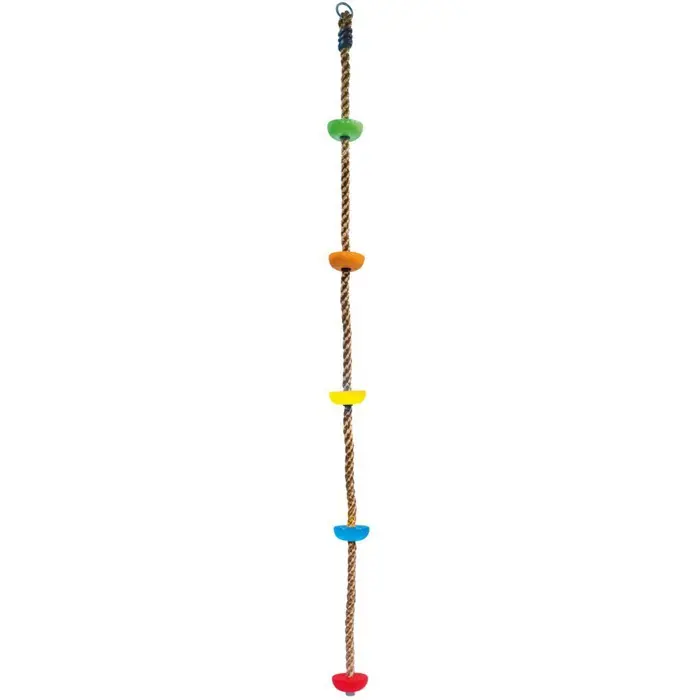 Lezecké lano - Šplhací s úchyty barevné, 195cm (Bino)