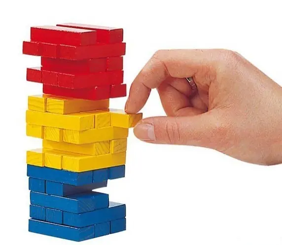 Jenga barevná - Malá cestovní (Goki)