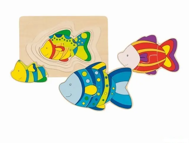 Puzzle vícevrstvé - Ryba, 4 vrstvy (Goki)